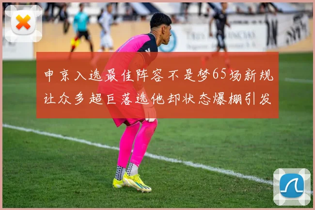 申京入选最佳阵容不是梦65场新规让众多超巨落选他却状态爆棚引发关注
